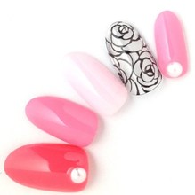ピンクローズネイル　pink rose nails