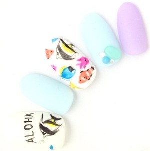 サマーフィッシュ　ネイル　summer fish nails