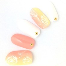 サマーペイズリー　ネイル　summer paisley nails