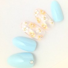 エレガントブルーネイル　elegant blue nails