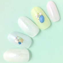 パステルクリアネイル　pastel clear nails
