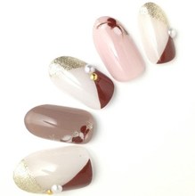 エレガントネイル　brown elegant nails