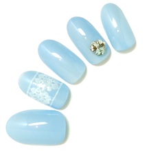 エレガントブルーネイル elegant blue nails